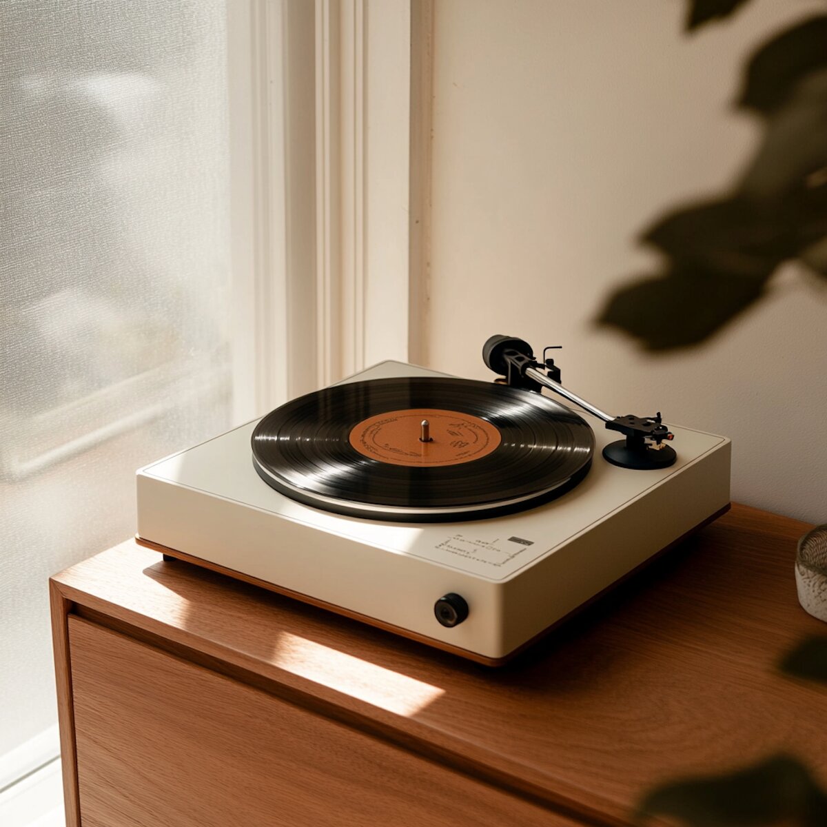 Minimalist Turntable Scene